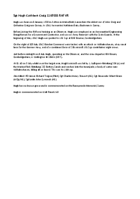 A preview of a PDF biography for Craig, Hugh Cuthbert